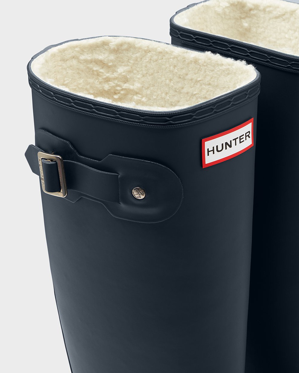 Hunter Uzun Yağmur Çizmeleri Bayan Lacivert - Original Insulated - Türkiye JW6952071